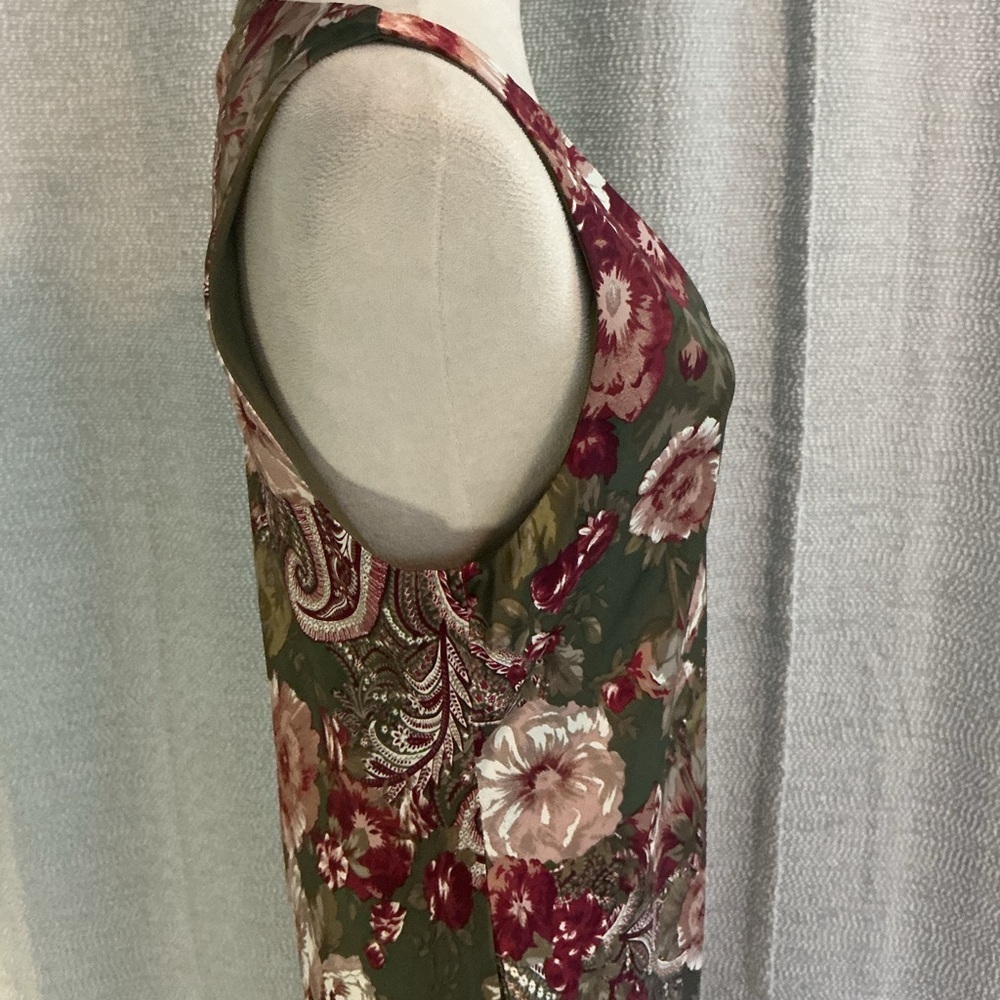 LAUREN Ralph Lauren Floral Satin Charmeuse Sleeveless Dress - Picture 10 of 16